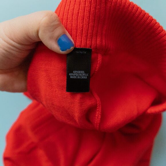 NWT St John Apple Red Wool Blend High Waisted Knit Jogger Pants Size XLarge - Picture 11 of 11